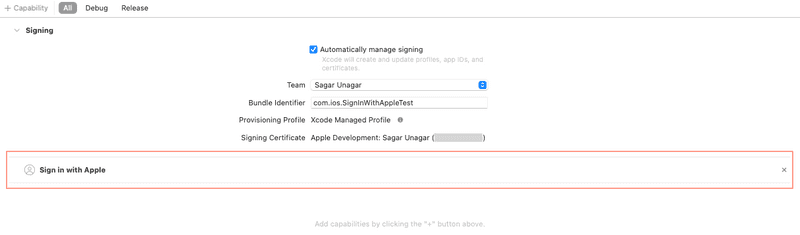 apple signin capabilities