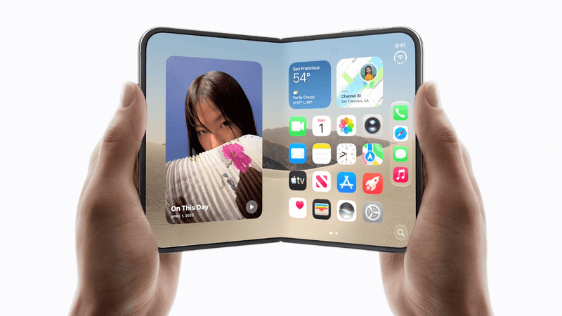 iphone duo partially opened inner display